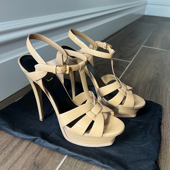 Saint Laurent patent leather Tribute Sandal - Picture 2 of 8